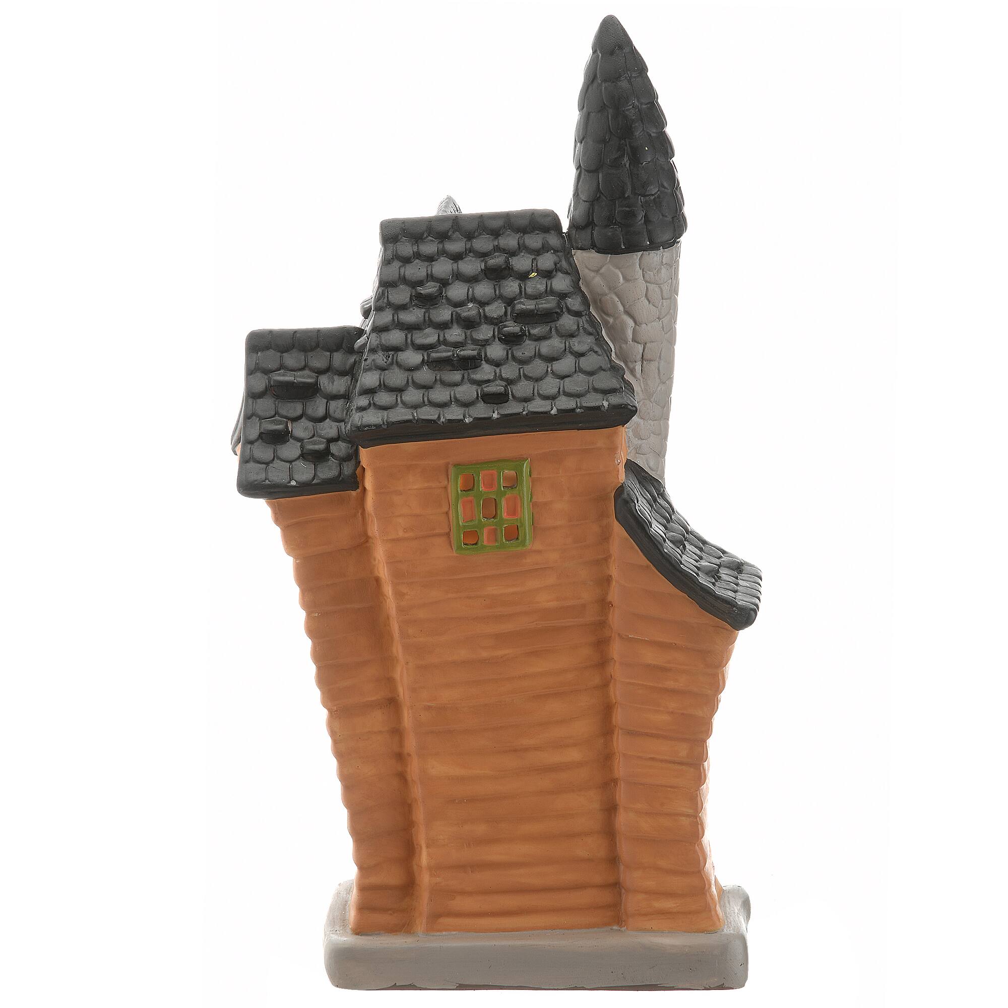 12" Haunted House with Tower & LED Light
